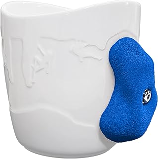 TWO STONES Rock Climbing Coffee Mug for Rock Climber as Rock Climbing Gift for Climbers (White + Blue) product image