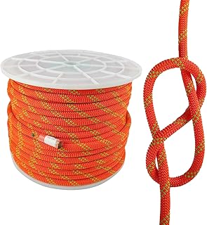 UIAA Static Climbing Rope 10.5mm, 45M(150FT) Nylon Kernmantle Rappelling Rope for Survival Rescue Cord Rock Mountaineering Climbing Hauling product image
