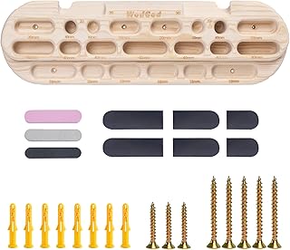 Climbing Hangboard Rock Climbing Training, Rock Climbing Fingerboard, Wooden Climbing Board Trainer for Strengthen Fingers and Grip, Suitable for Indoor Climbing Training and Pull-ups product image