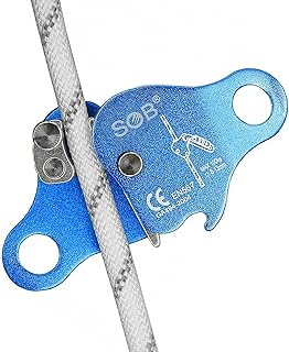 Climbing Ascender Fall Protection Belay Device - Aluminum Magnesium Alloy Rope Grab Clamp for Rock Climbing, Mountaineering, Arborist, Rescue & Aerial Work product image