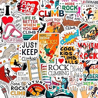 100Pcs Rock Climbing Stickers for Water Bottle - Rock Climbing Party Supplies & Gifts, Adventure and Outdoor Sport Stickers - Gift for Women & Men product image