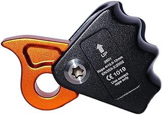 CE 15kN Rope Grab, Safety Clip Clamp, Fall Protection Belay Device, Flipline Rope Adjuster, Self-Locking Fall Arrestor Riser Ascender for Climbing Arborist Rescue Training for 10~12mm Rope product image