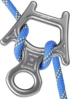 30kN Figure 8 Descender 7075 Aluminum Alloy Heavy Duty Belaying and Rappelling Device Tree Climbing Gear for Rock Climbing Mountaineering Arborist Caving Rescue Aerial Work Yoga 8-12mm Ropes product image