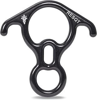 40KN Rescue Figure 8 Descender, Large Bent-Ear Belaying and Rappelling Gear Belay Device for Rock Climbing Peak Rescue 7075 Aluminum Alloy product image