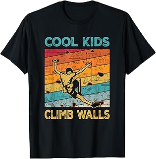 Cool Kids Climb Walls ExtremeSport Rock Climbing Bouldering T-Shirt product image