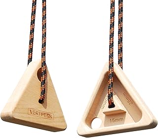 Portable Hangboard Rock Climbing, 2 pack Triangular Wooden Climbing Fingerboard with 3 Multi-Depth Pockets, Finger Strength, Arm Workout & Pull-up Training product image