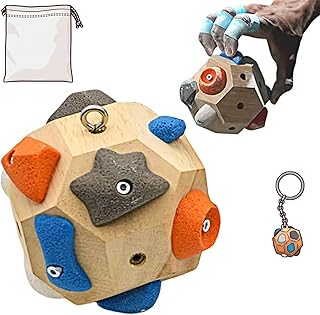 Handcrafted Climbing Block: Elevate Strength with Portable Hangboard & Rock Climbing Gear, 3D Training Ball for Anytime Practice, Ideal Gift for Climbers product image