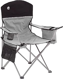 Coleman Portable Camping Chair with 4-Can Cooler, Cushioned Seat & Back with Side Pockets & Cup Holder, Carry Bag Included, Great for Camping, Tailgating, Firepits, Patio, & More product image
