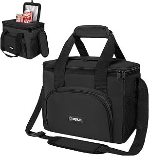 OPUX Soft Cooler Bag, Insulated Collapsible Lunch Cooler Bag for Men Work Camping Beach Travel, Portable Soft Sided Leakproof Waterproof Large Lunch Bag Box with Shoulder Strap 18 Cans, Black product image