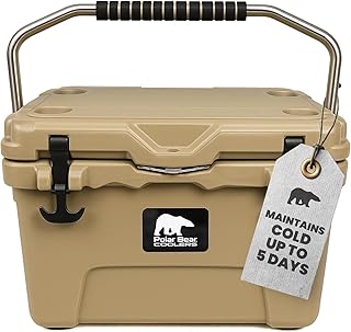 Polar Bear Coolers - Hard-Sided Cooler - Ice Chest for Camping, Travel, Sports Events, or Fishing - Insulated Hard Shell Cooler - Heavy-Duty & Portable - Keeps Ice up to 5 Days product image