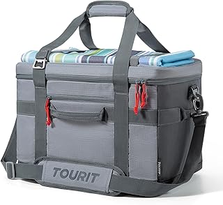 TOURIT Soft Sided Cooler Bag Insulated 48/60 Cans, Large Collapsible & Leakproof Ice Chest for Picnic, Beach, Camping, Travel product image