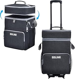 72-Can Large Rolling Cooler, Leakproof Insulated Soft Cooler Bag with Wheels and Handle Collapsible for Beach Camping Patio Travel Outdoor product image