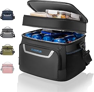 EVERFUN Small Cooler Bag 24/48 Can Insulated Lunch Box Double Deck Soft Leak-Proof Waterproof Collapsible Ice Chest for Men Women Work Travel Car Trip Picnic Beach product image