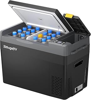 BougeRV 12 Volt Refrigerator, CRPRO 30 Quart 12V Car Fridge, Portable Freezer (-8℉~50℉), Compressor Electric Cooler with 12V/24 DC, 110-240 AC for Outdoor Camping Overlanding Truck RV SUV Van product image