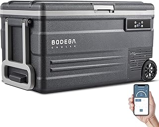 BODEGACOOLER 12 Volt Car Refrigerator,80 Quarts Portable Fridge,75L RV Freezer Single Zone,with APP Control,-4℉-68℉ Car Cooler,12/24V DC & 100-240V AC for Travel, Camping,Outdoor,Truck,SUV product image