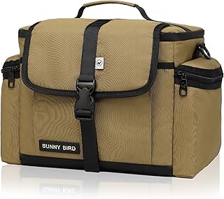 SUNNY BIRD Large Lunch Bag, Thermally Insulated Soft Cooler with Shoulder Strap for Women, Men (Bark Brown) product image
