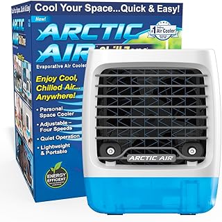Arctic Air Chill Zone Evaporative Cooler with Hydro-Chill Technology, Portable Fan with 4 Adjustable Speeds, 8-Hour Cooling, Fan for Bedroom, Living Room, Basement, Office & More product image