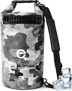 Enthusiast Gear Insulated Dry Bag Floating Cooler – 10L / 15L / 25L Roll Top, Leak Proof, Waterproof, Collapsible, with Padded Shoulder Strap - Perfect for Kayaking Fishing Beach product image