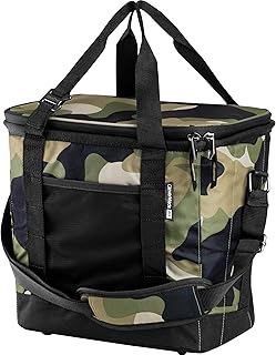 CleverMade Collapsible Insulated Cooler Bag – 24 Can Leakproof Soft Cooler for Beach, Travel, Car – Shoulder Strap, Bottle Opener – Camo product image