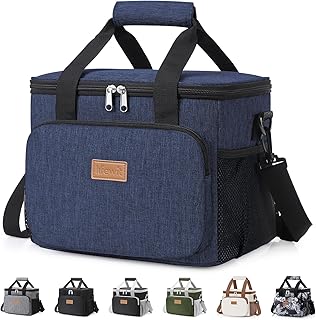 Lifewit Medium Lunch Bag, Insulated Lunch Box, Soft Cooler Cooling Tote for Adult Men Women, Dark Blue 12-Can (9L) product image