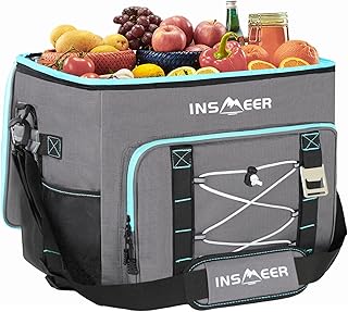 INSMEER Insulated Cooler Bag 90Cans/55L Large Cooler Bag Soft Sided Cooler with Shoulder Strap, Collapsible Coolers, Portable Leakproof Lunch Cooler for Camping/Beach/Food Delivery/Picnic product image