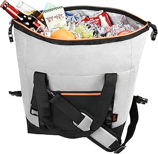Tirrinia Insulated Soft Cooler Bag- 30 cans Leakproof Camping Ice Chest Box with Bottle Opener, Portable Cooler Box for Lunch, Picnic, Drink, Travel, Fishing product image