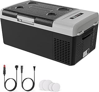 Portable 12V Refrigerator, 17 Quart Compressor Electric Cooler, 12V Fridge -4℉-68℉, Portable Freezer for Camping, RV, Outdoor product image