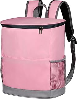 Large Insulated Cooler Bag Insulated Backpack Durable Picnic Cooler Large Capacity Bag for Camping Travel Leak-Proof Waterproof with Zipper Closure Portable Cold Drinks Food Pink product image