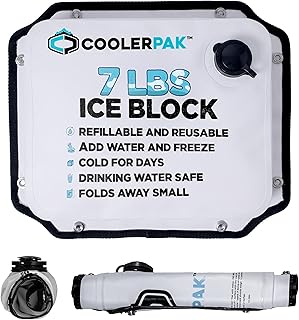 7lb, 10lb, 15lb Refillable & Reusable Ice Packs for Coolers – Stays Cold for Days – Non-Toxic, Leakproof, and Suitable for Potable Drinking Water – Built Tough, Rolls Up for Easy Storage product image