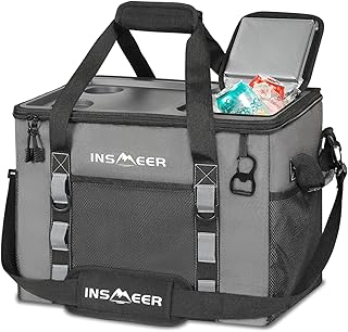 INSMEER Soft Cooler Bag with Hard Shell & 2 Cup Holders, Portable 40L/70 Cans Collapsible Cooler Bags Insulated with Leakproof for Travel, ice chests and Cooler Lunch Box for Beach Camping Picnic product image