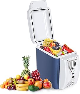 CAYNEL 12V 7.5 Quart Personal Thermoelectric, 7.5 Liter Capacity, Portable Electric Cooler Warmer with 12V DC, Small Fridge for Car, RV, and Camping Use product image