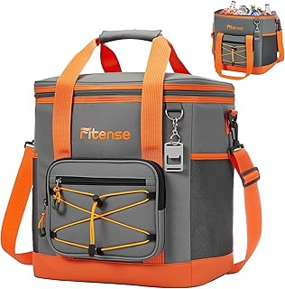 Fitense Soft Cooler Bag Insulated 20L/33L, 27/50 Cans Collapsible Camping Coolers 4-Layer Leakproof Portable Ice Chests for Beach, Travel, Picnic, Grocery, Kayaking product image