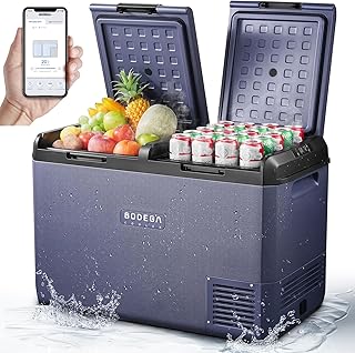 BODEGACOOLER 12 Volt Refrigerator, 100QT(95L) IPX4 Waterproof Electric Cooler, Car Fridge Dual Zone APP Control with 12/24V DC 110-240V AC, -4℉~68℉, Portable Freezer for Camping,Travel,RV,Road Trips product image