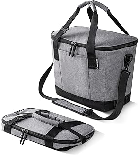 CleverMade Tahoe Collapsible Cooler Bag – Medium Portable Cooler Bag for Travel, Foldable Insulated Cooler for Beach, Picnic & Road Trips, Holds Up to 30 Cans, Leakproof Soft Carry Cooler product image