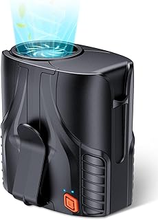 Portable Personal Waist Fan& Neck Fan, 14000RPM Brushless Motor, 40H Runtime Rechargeable, 6-Speed Quiet Operation, Clip-On Personal Body Cooling for Camping/Worksites/Outdoor product image