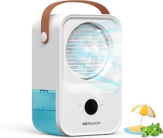 Portable Air Conditioners, 3 in 1 Evaporative Air Cooler with 4 Wind Speeds & Mist, USB Charging Air Cooling Fan with Large Water Tank, Desktop Portable AC for Living Room Bedroom Dorm Office Camping product image