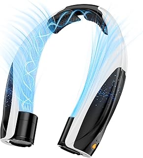 JIJ Neck Fan – Portable Neck Fan Rechargeable with 6 Adjustable Speeds, Neck Cooler with 360° Surround Breeze, Upgraded Long-lasting Wearable Fan for Hot Weather, Travel, Outdoor, Camping, Men & Women product image