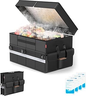 Cooler Bag – Soft Travel Cooler Holds 45 Cans, Stays Cold for 8H & Warm for 6H – Portable Car Trunk Organizer for Camping, Beach, Picnic product image