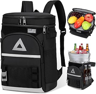 Bacgnyer Backpack Cooler Insulated Leakproof - Waterproof 22L Cooler Bag for Men & Women, Portable Soft Sided for Camping, Beach, Fishing, Lunch, Hiking with Magnetic Fold & Dry Storage Design product image