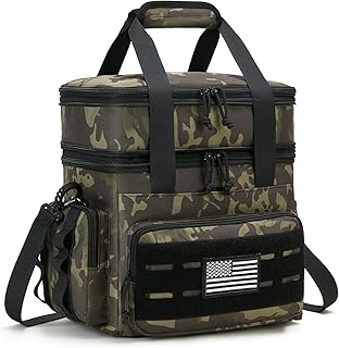 Tactical Lunch Bag & Lunch Box for Men - Large Double Deck Expandable Insulated Soft Adult Lunchbox for Work - Cooler Bag for Beach, Picnic, Camping,Outdoor，Travel (Camo,16L) product image