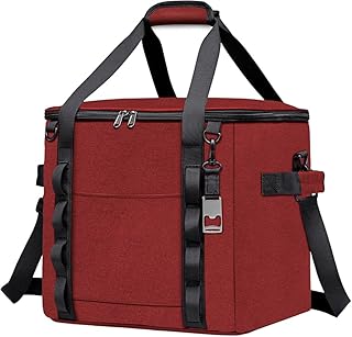 Insulated Soft Cooler Bag 12"x12"x12" Large Leakproof Soft Sided Ice Chest for Travel Beach Camping, 50 Cans Portable Cooler Box for Grocery Shopping, Road Trips product image