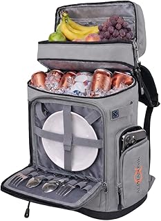 Alphasonik Cooler Backpack 40 Cans Insulated Backpack Cooler for Men & Women, 2 Leak Proof Compartments Coolers Bag for Beach Travel Picnic Hiking BBQ Fishing Outdoor Camping product image