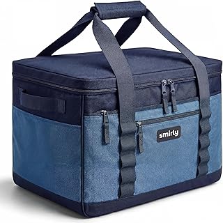 SMIRLY Cooler Bags Insulated – Collapsible Cooler, Portable Leakproof and Soft Sided - Large Foldable Ice Chest for Camping, Beach, Travel, Picnic, Car, Grocery product image