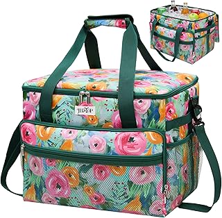 Soft Cooler Bag Floral 40 Cans, Collapsible Insulated Large Lunch Bag for Women, Portable Storage for Camping Travel Picnic BBQ Beach product image