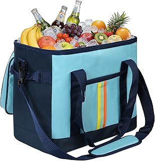 Tirrina Soft Cooler Bag 48 Can, Collapsible Insulated Cooler Leakproof Portable Soft Sided Lunch Cooler Bag for Beach Travel Picnic Camping Work, Small Foldable Ice Chest for Men Women product image