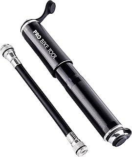 Pro Bike Tool Mini Bike Pump - Compact and Portable Bicycle Tire Pump for Fast Inflation - Compatible with Presta and Schrader Valves - Lightweight and Durable Design - Essential Bicycle Accessories product image