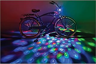 Brightz CruzinBrightz Disco Party LED Bike Light, Tri-Colored - Blinking Swirling Color Patterns - Bicycle Light for Riding at Night - Mounts to Handlebar or Bike Frame - Fun Bike Accessories product image