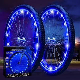Activ Life 2-Tire Pack LED Bike Wheel Lights with Batteries Included, Get 100% Brighter and Visible from All Angles for Ultimate Safety and Style product image