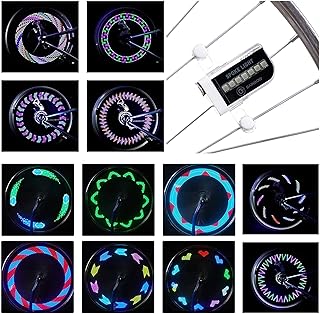 DAWAY LED Bike Wheel Lights - A12 Waterproof Cool Bicycle Tire Light, Safety Spoke Lights for Kids Boys Girls Men Women, 30 Fun Bright Patterns, Auto & Manual Dual Switch, with Battery product image