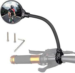 Bike Mirror Rotatable And Adjustable Wide Angle Rear View Shockproof Convex Mirror Universal For Bike Bicycle product image